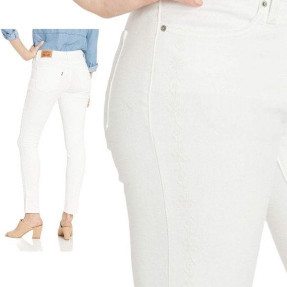 Levi's Women's Crisp White Skinny Jeans - Picture 11 of 11